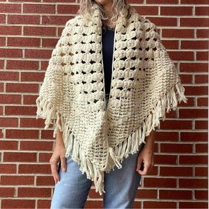 Beautiful vintage crochet poncho